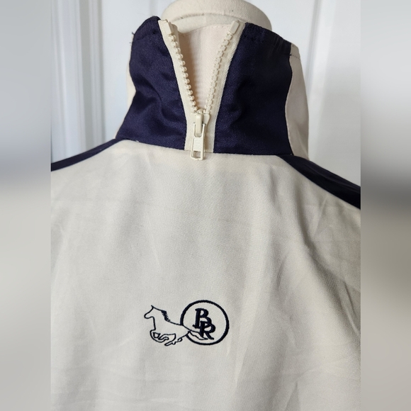 BR Equestrian Cream and Navy Half Zip Jacket - Size Medium - Picture 4 of 16